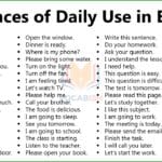Sentences of Daily Use in English with PDF