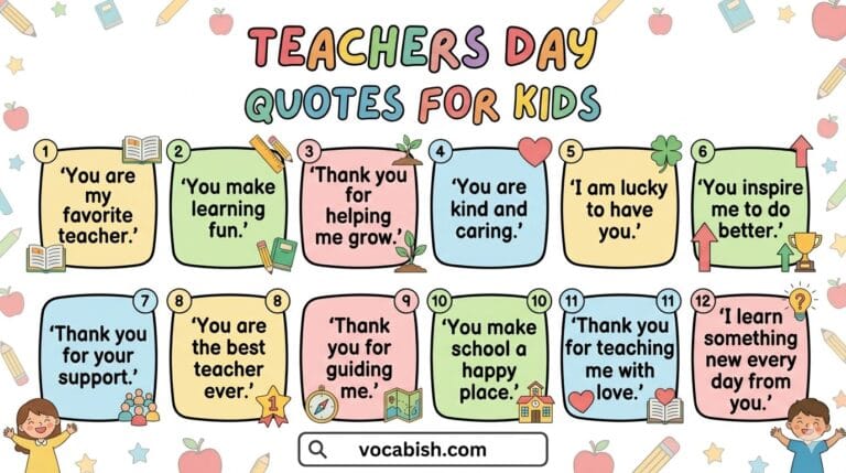 Teachers Day Quotes for Kids in English