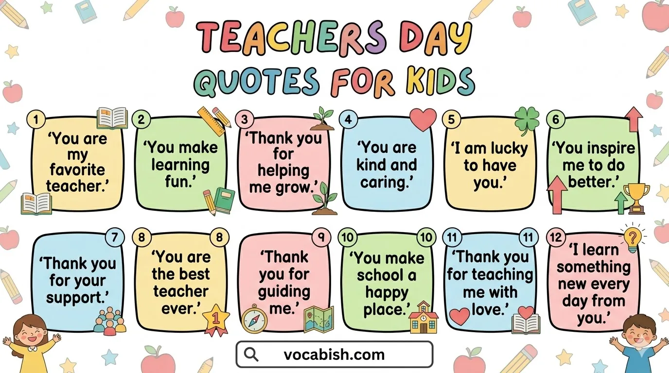 Teachers Day Quotes for Kids in English with Meanings