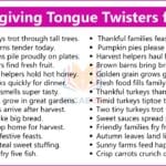 Thanksgiving Tongue Twisters for Kids PDF