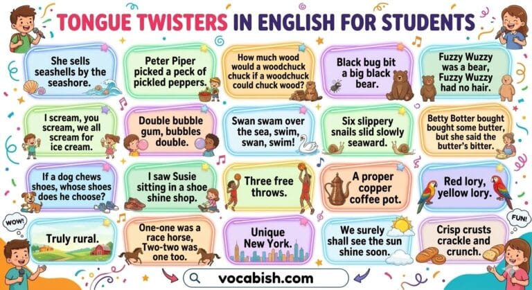 Tongue Twisters In English for Students