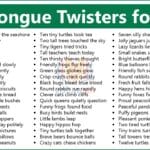 Tongue Twisters for Kids in English PDF