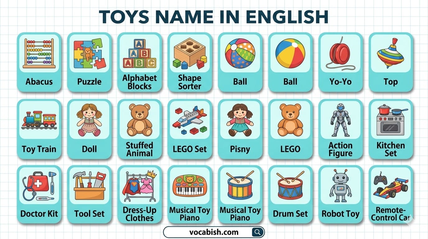 Toys Name in English with Pictures
