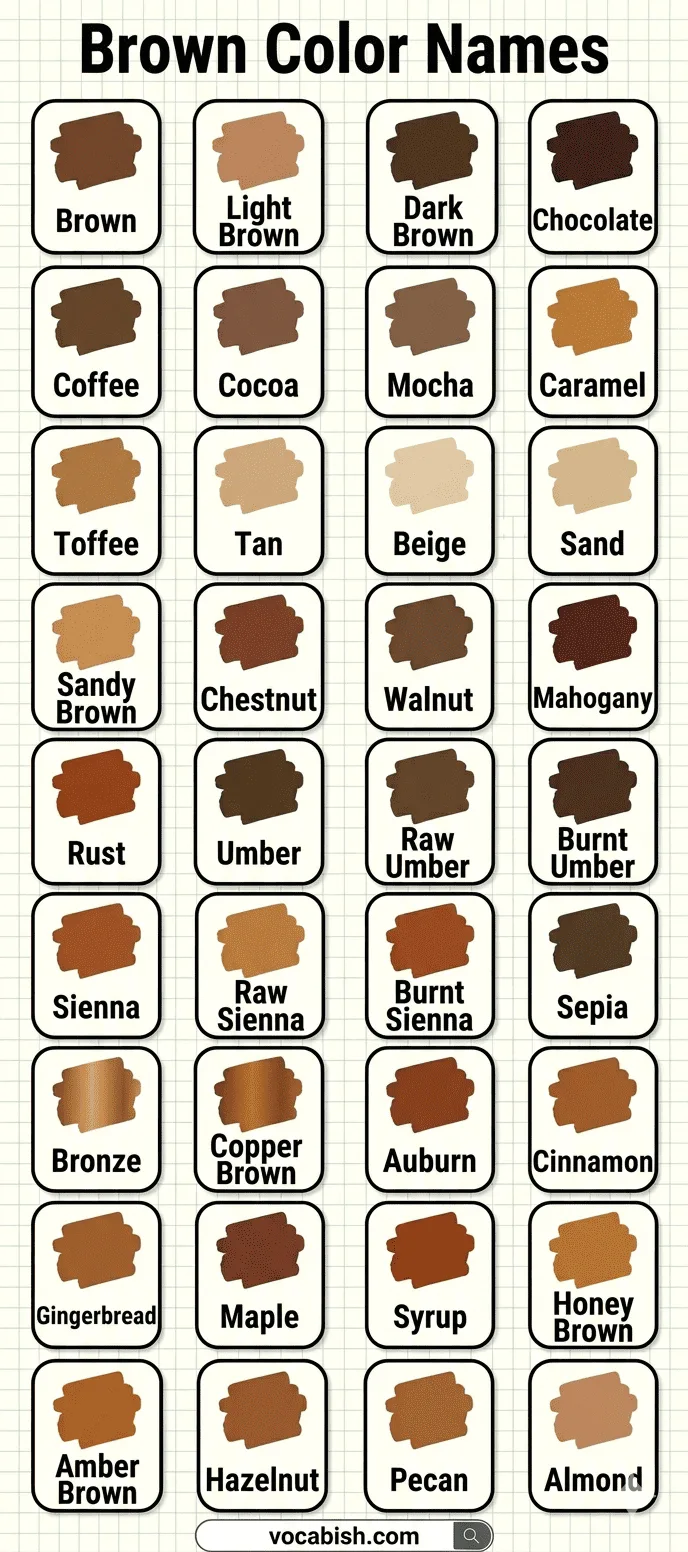 Brown Colors Names and Shades with Pictures