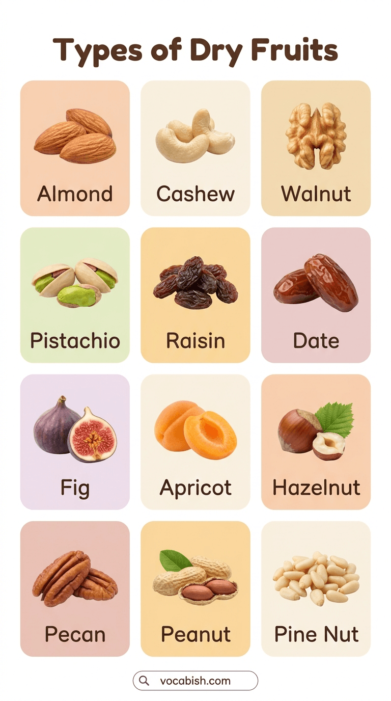 Common Dry Fruits Name with Pictures