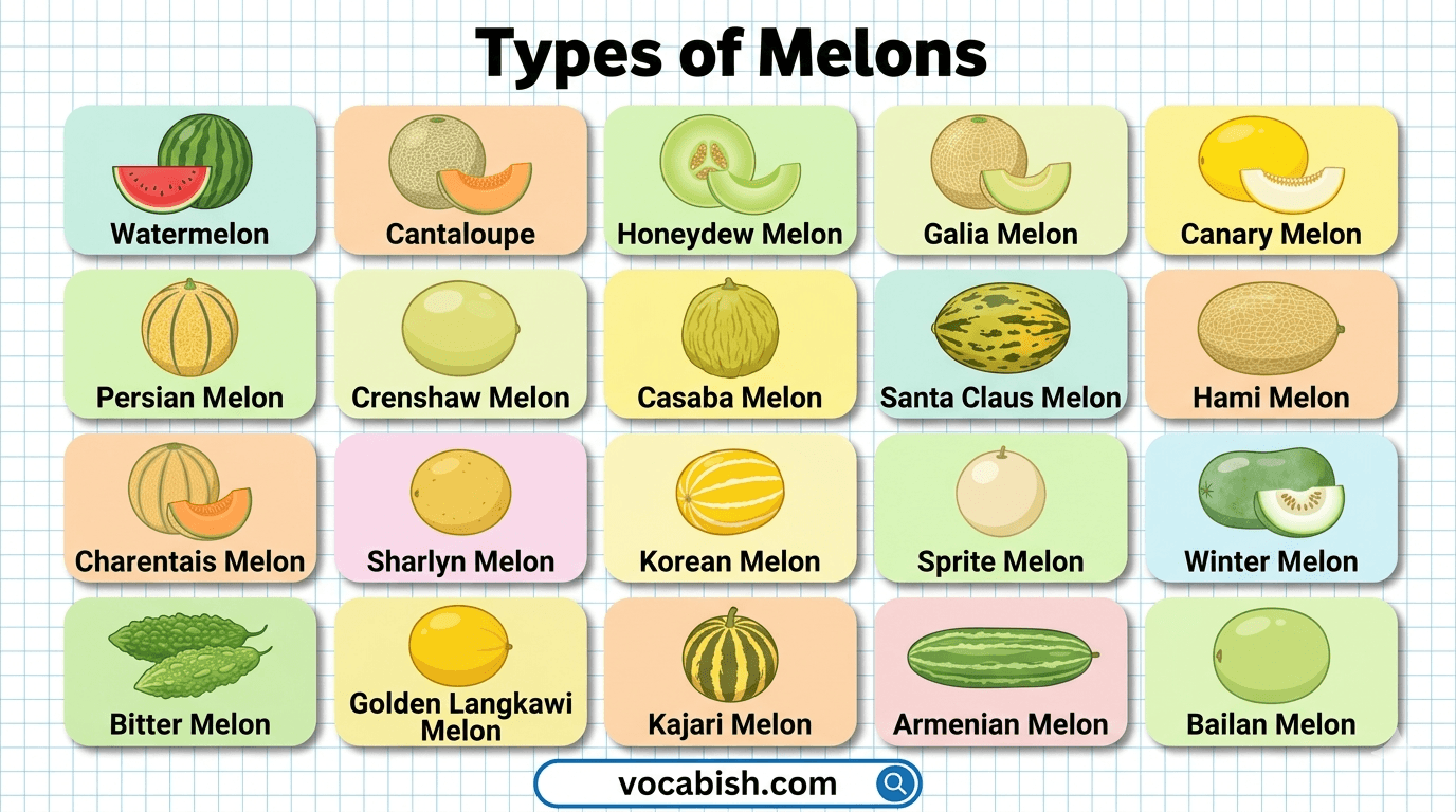 Different Types of Melons and Pictures