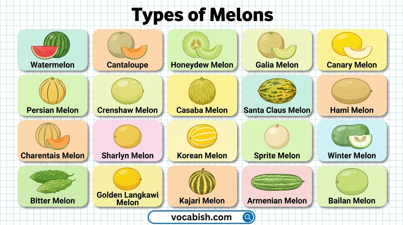 Different Types of Melons and Pictures