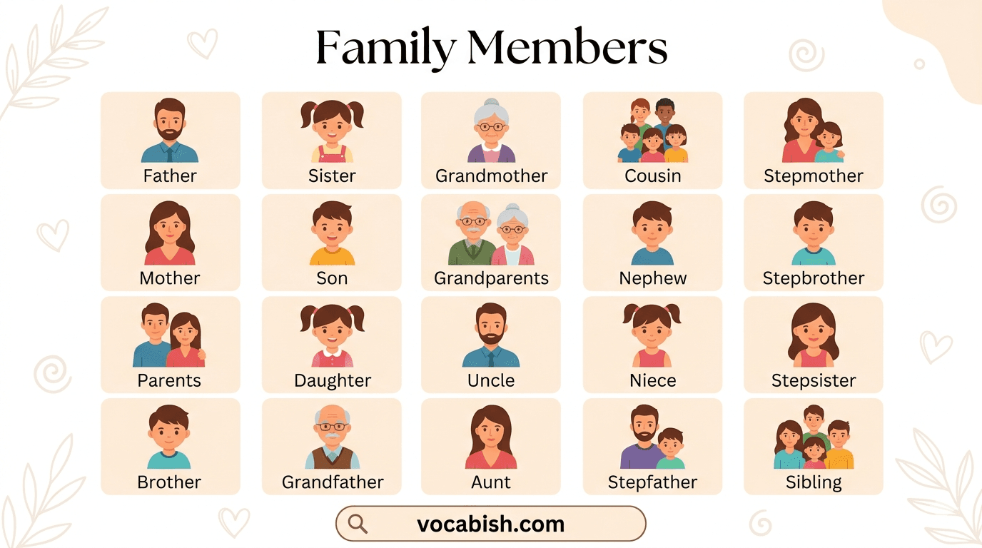 Family Members Name in English