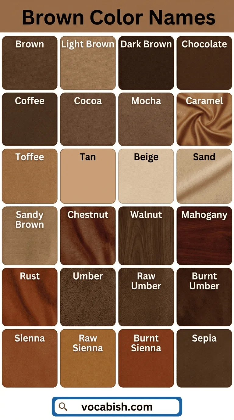 List of Brown Color Names