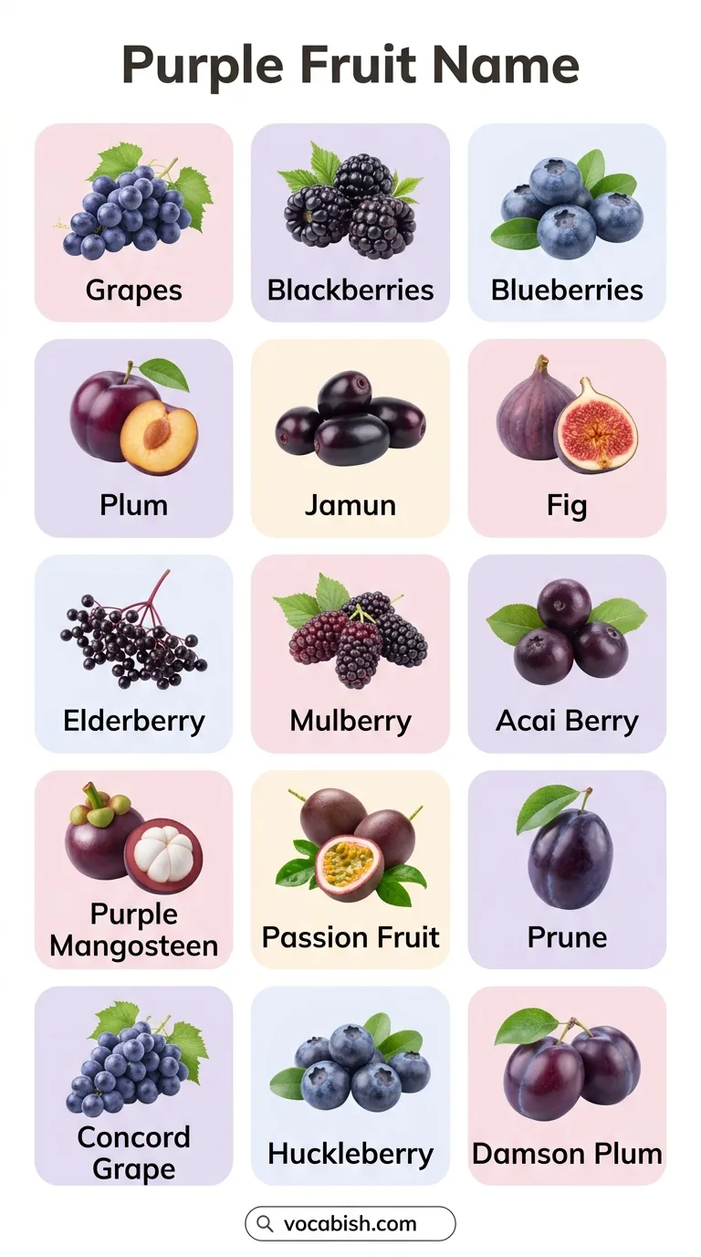Purple Fruits Name with Images