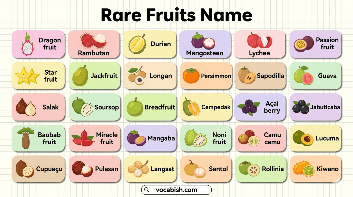 Rare Fruits Name with Their Pictures