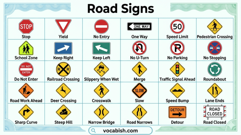 Road Signs with Meanings