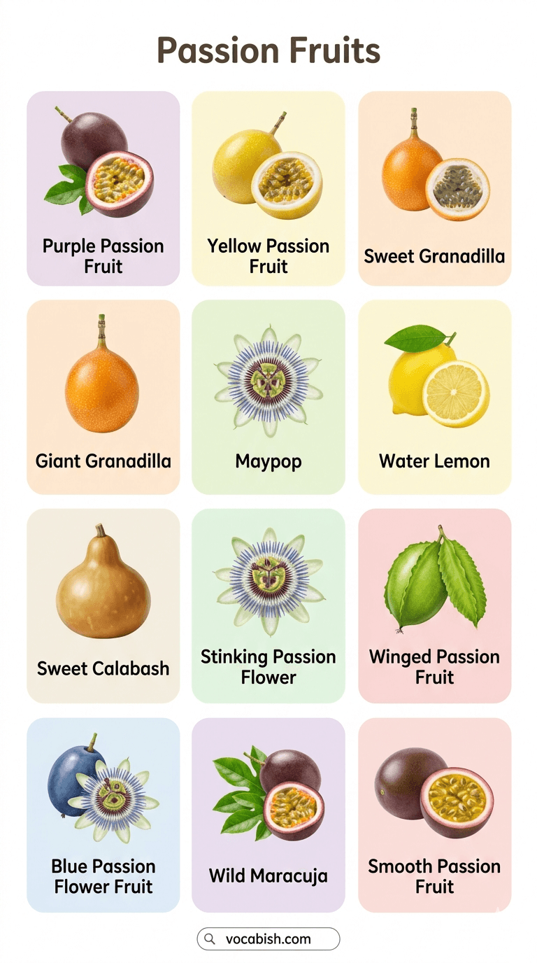 Types of Passion Fruit with Pictures
