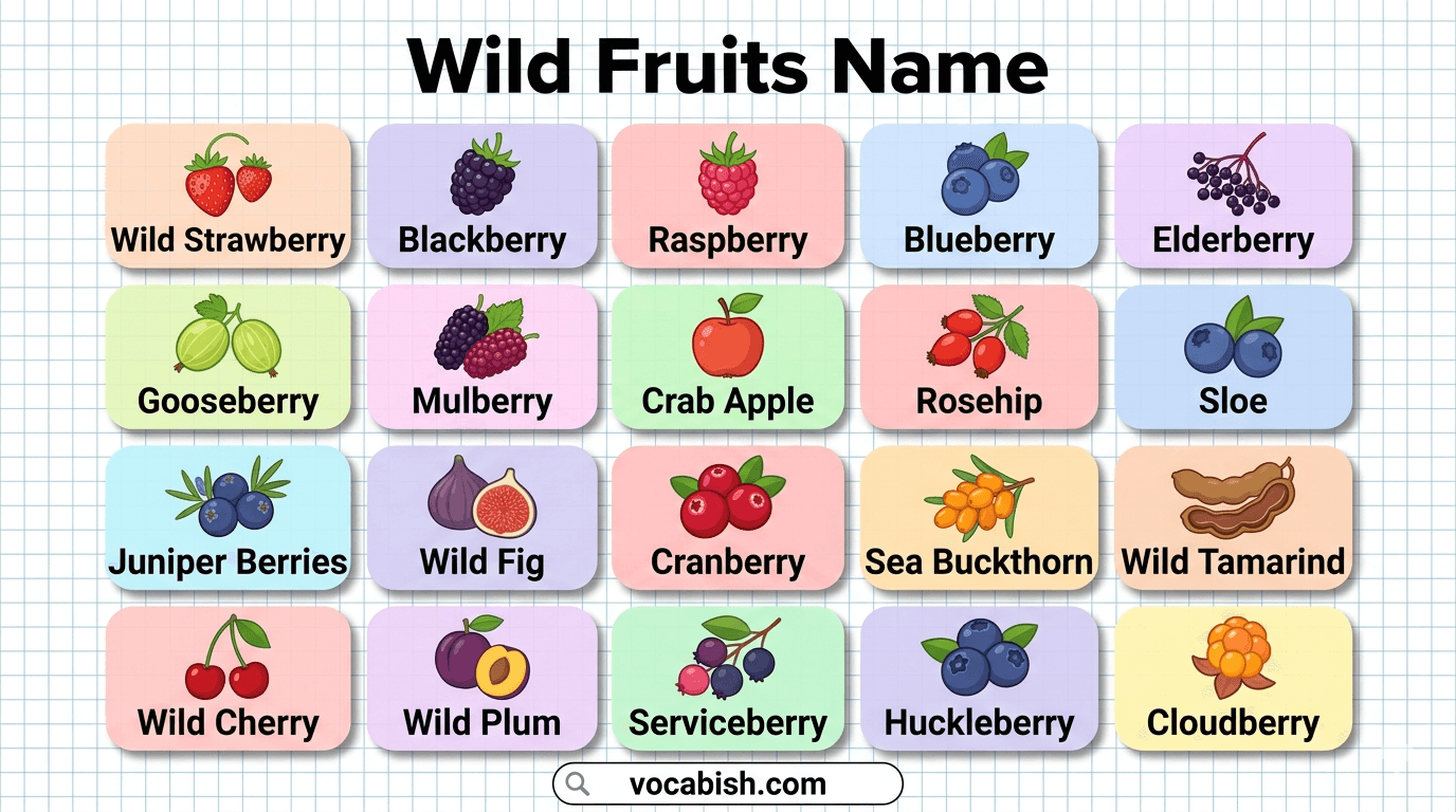 Wild Fruits Name in English with Pictures
