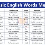 100 Basic English Words Meanings for Kids