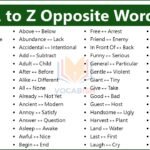 1000 A to Z Opposite Words PDF
