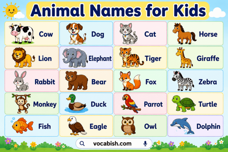 Animal Names for Kids in English