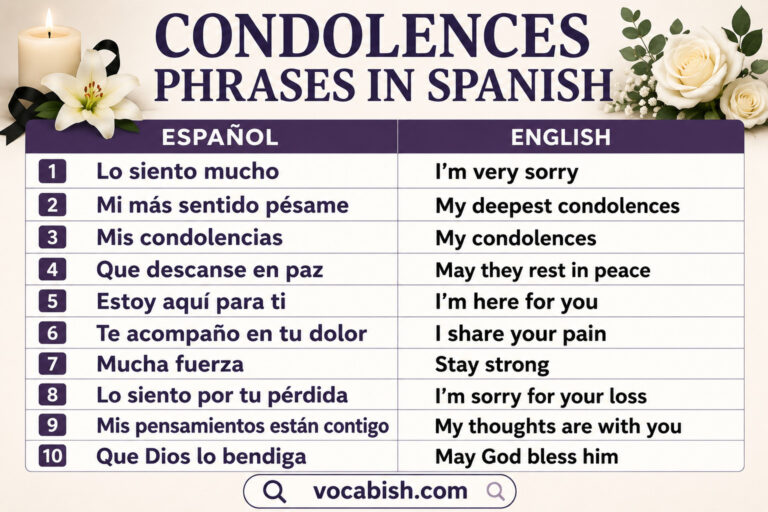 Common Condolences Phrases in Spanish