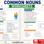 Common Nouns Worksheets and PDF