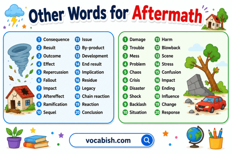 Other Words for Aftermath in English