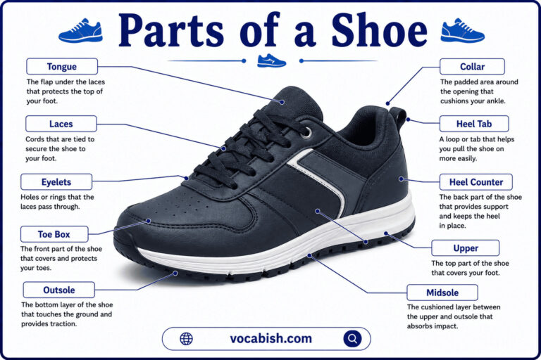 Parts of a Shoe with Their Functions