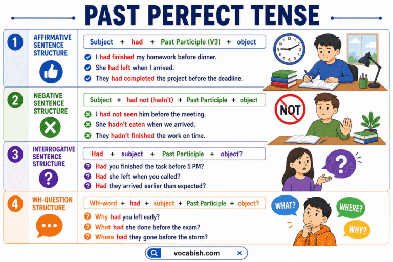 Past Perfect Tense in English Grammar