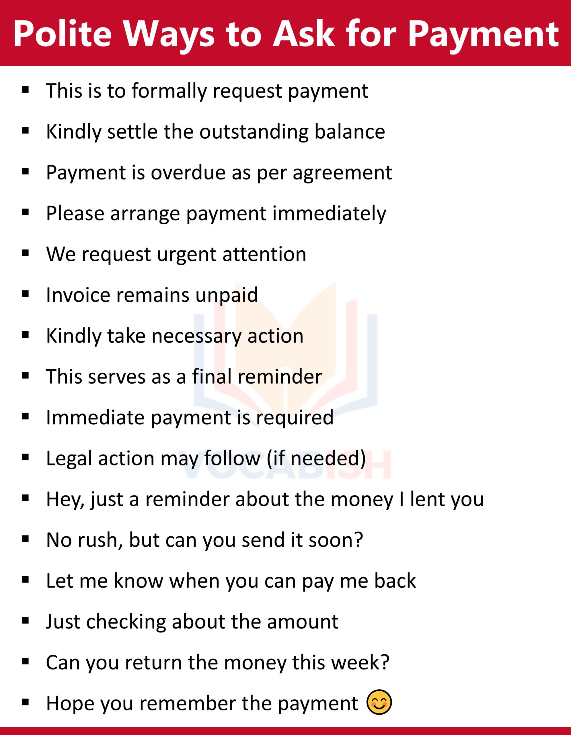 Polite Ways to Ask for Payment