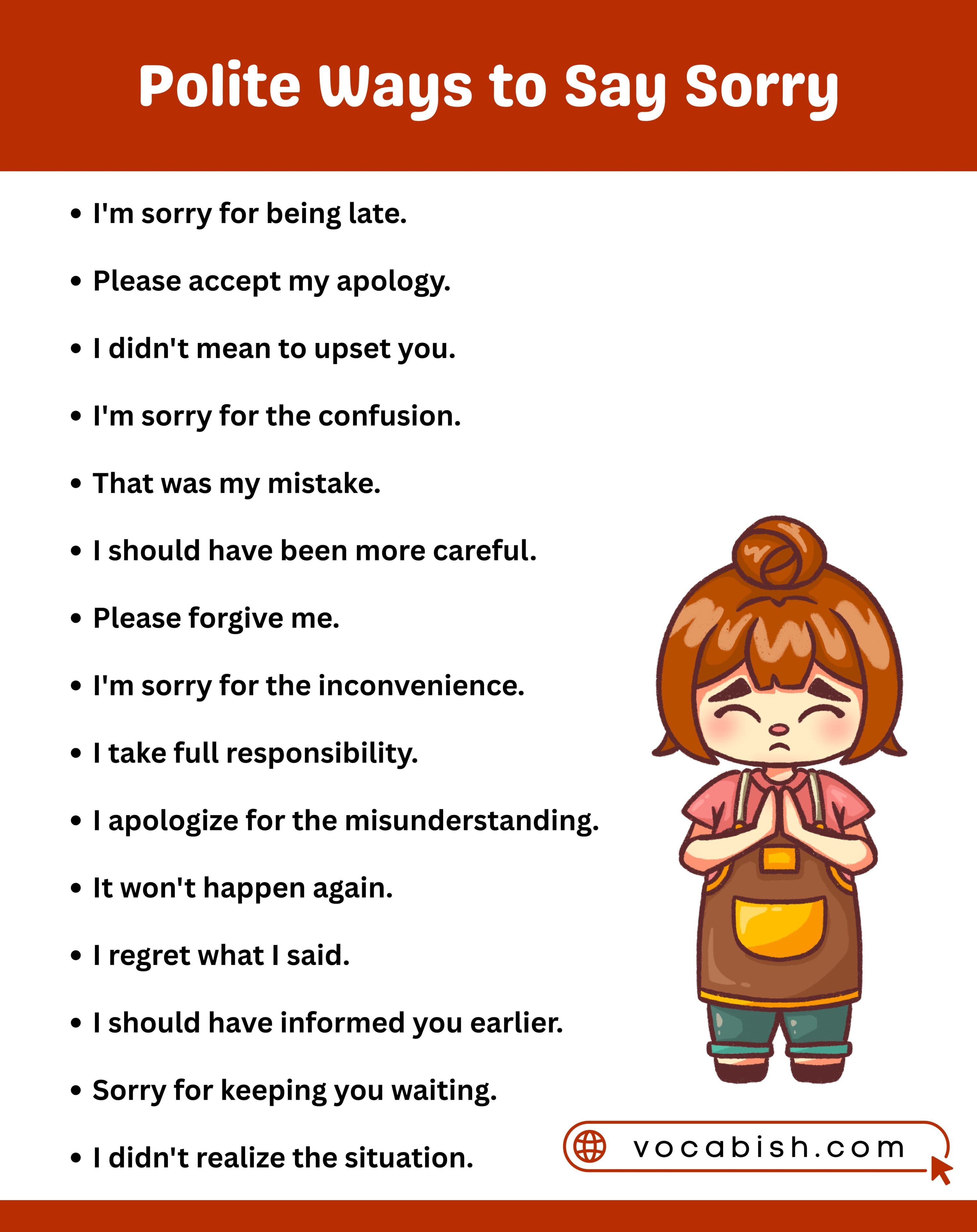 Polite Ways to Say Sorry