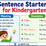 Sentence Starter for Kindergarten with Examples
