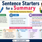 Summary Sentence Starters