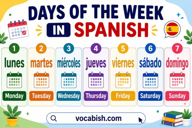 The 7 Days of The Week in Spanish