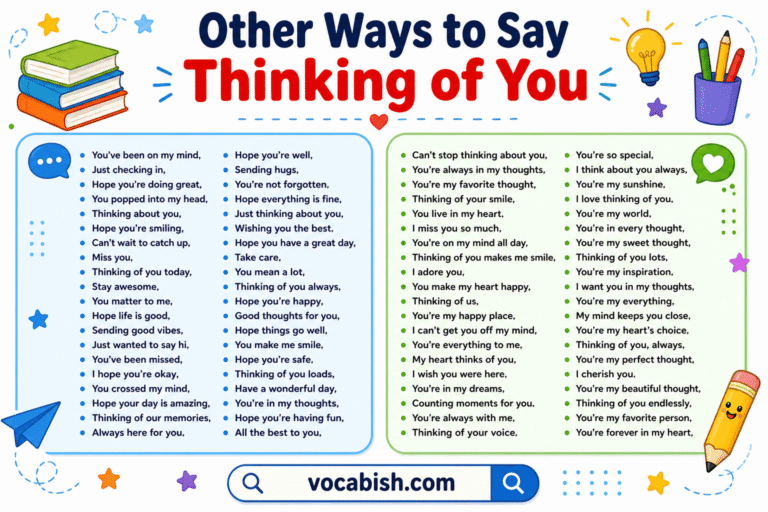 Other Ways to Say Thinking of You in English