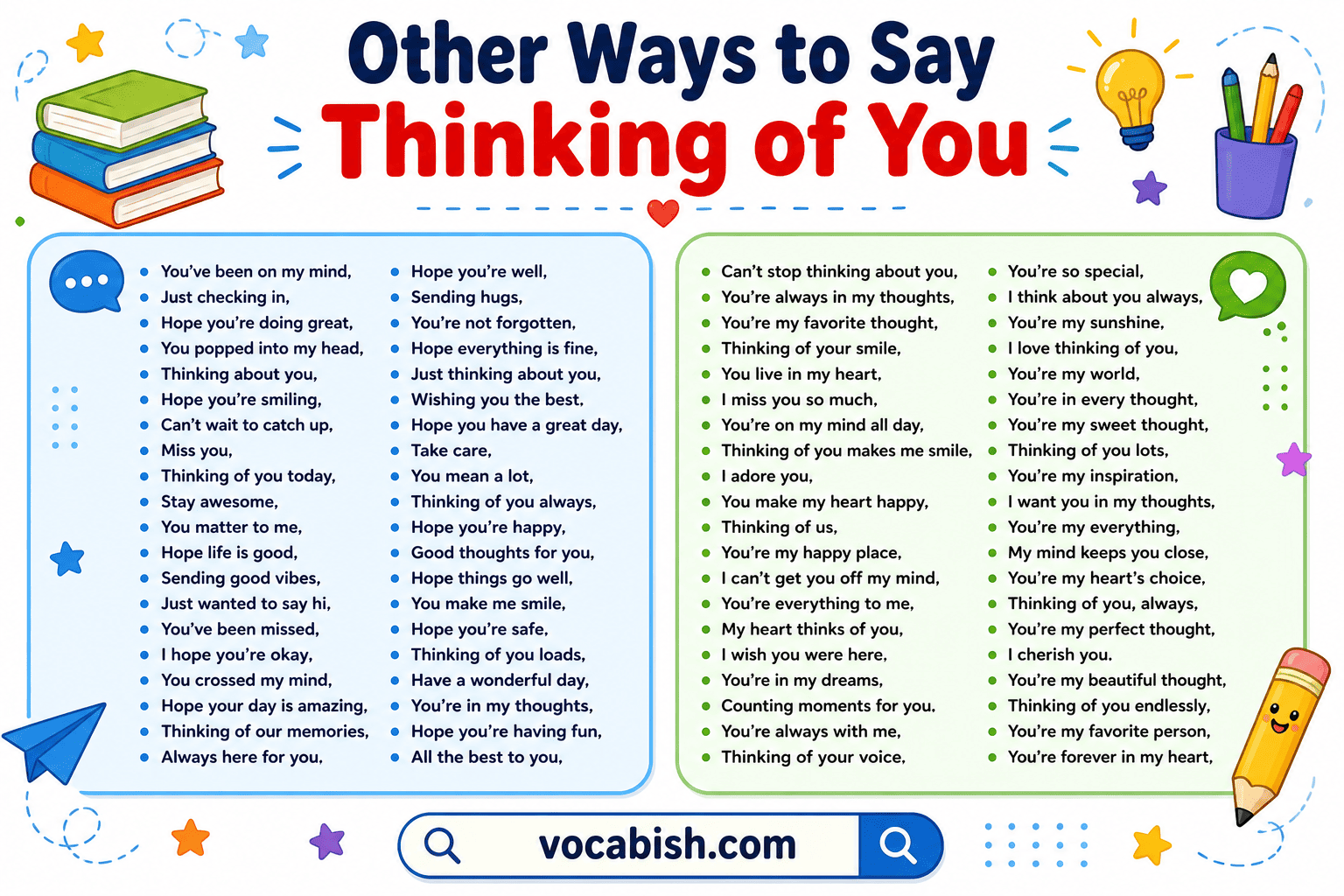 Other Ways to Say Thinking of You in English