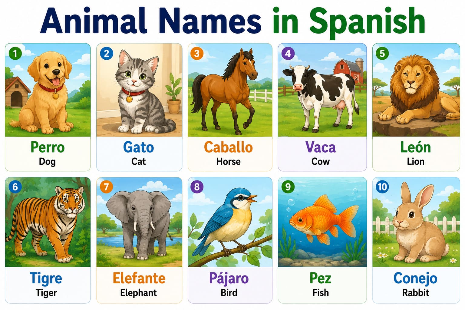 Animal Names in Spanish