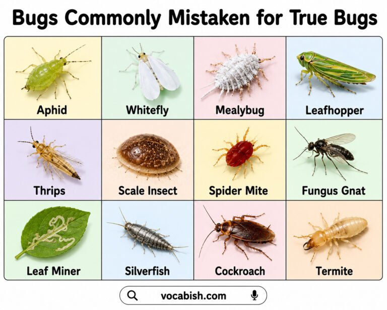 Basic Bug Types of Bugs: Common Bug Names in English with Pictures | Vocabish