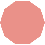 A decagon is a polygon with 10 sides and 10 vertices.