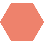 A hexagon has six sides and six corners.