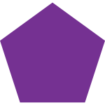 A pentagon has five sides and five corners.