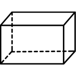 A rectangular prism is a 3D shape with 6 rectangular faces.