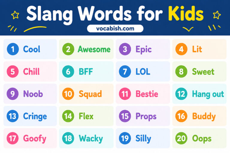 Slang Words for Kids with Meanings