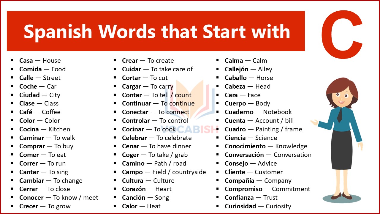 Spanish Words That Start with C