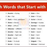 Spanish Words that Start with D with PDF