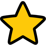 A star has points. It is often used in stickers, drawings, and decorations.