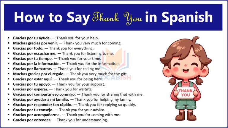Thank You in Spanish with 90 Examples and English Translations PDF