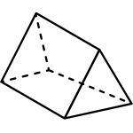 A triangular prism is a 3D shape with two triangular faces and three rectangular faces.