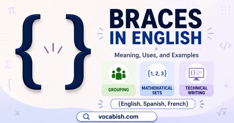 Braces Meaning and Uses in English