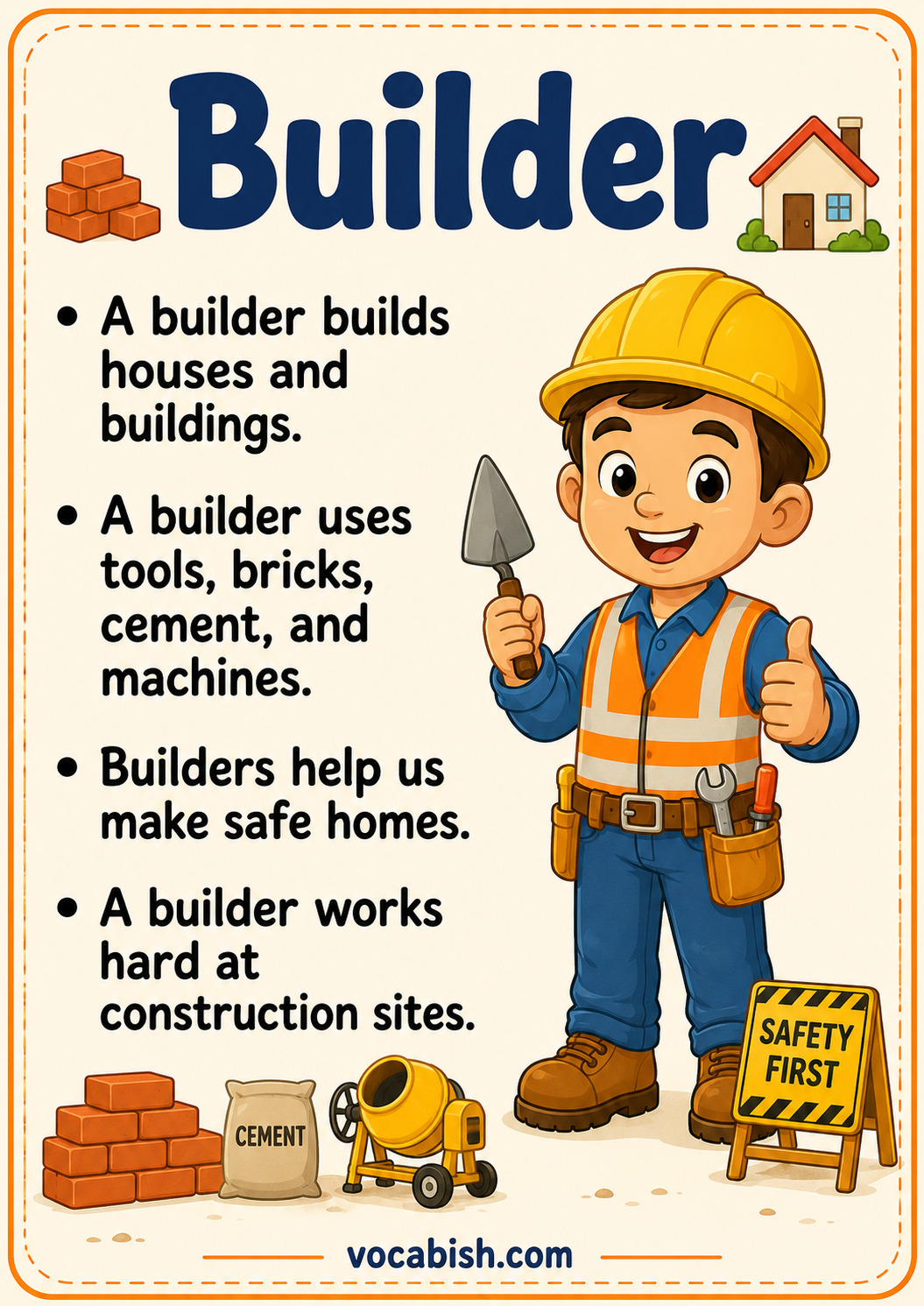 Builder Occupation for Kids