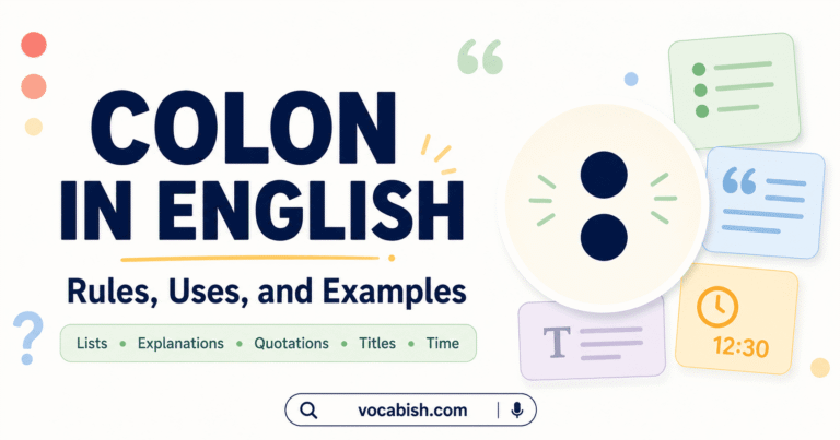 Colon Rules and Examples in English