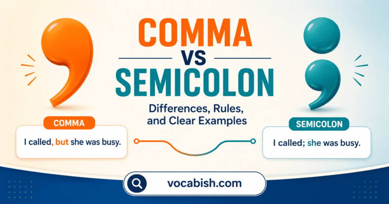 Comma vs Semicolon Explained with Rules