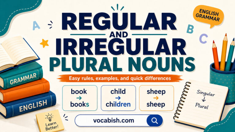 Difference Between Regular and Irregular Plural Nouns Explained with Rules and Examples